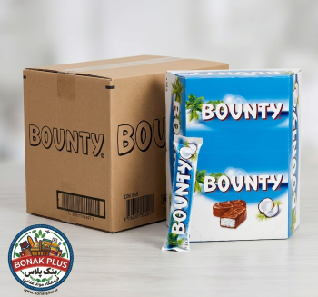شکلات بونتی مغز نارگیلی ۵۷گرم بسته ۲۴عدد اصلی Bounty  کارتن۱۲ تایی بسته عمده