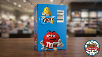 اسمارتیز ام اند امز M&M’s آبی مغزدار (بادام زمینی) - باکس ۲۴ تایی (۴۵ گرمی)