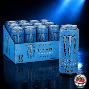 نوشیدنی انرژی زا بدون شکر آبی مانستر 500 میلMonster