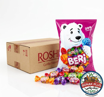 آبنبات خرسی بری توت روشن (Roshen Beri) بسته 1 کیلویی - کارتن 6 عددی