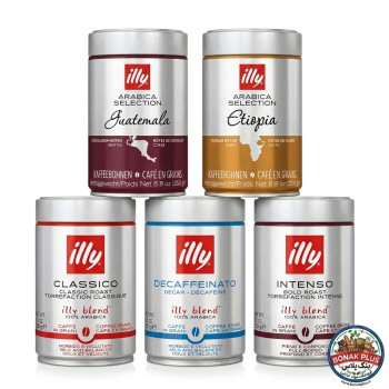 دانه قهوه ایلی اصل illy قوطی ۲۵۰ گرمی | ۵ مدل | کارتن ۵ عددی